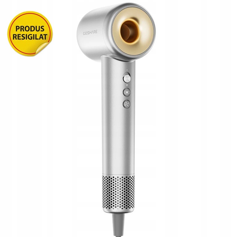 RESIGILAT - Uscator de par COSHARE HD10 Pro, ShineRing, ioni negativi, 110.000 RPM, 1600 W, argintiu