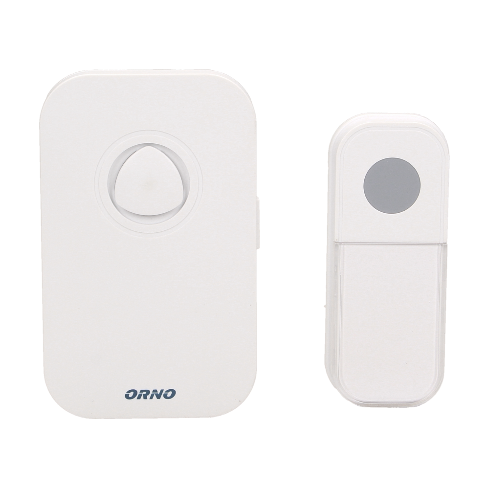 RESIGILAT - Sonerie wireless FADO AC ORNO OR-DB-KF-135, IP44, 230V, 80 m, 36 sonerii, control volum, alb