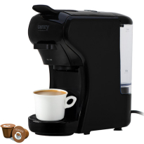 RESIGILAT - Espressor Camry CR 4414 Black, 1450 W, 19 bari, rezervor apa 0.6 L, multi-capsule, 9 adaptoare, negru
