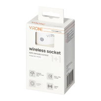 RESIGILAT - Mini priza wireless VIRONE RS-10(GS), 2300W, schuko, IP20, telecomanda, alba