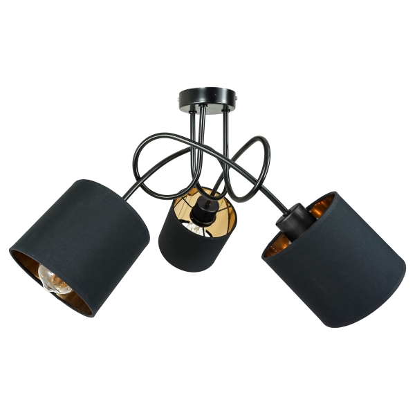 Lustra ADVITI Vigo AD-LD-6355BE27T, E27, 3 x 60W, negru