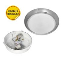 Plafoniera ADVITI KOKO AD-PL-6256GE27PMM, 2xE27, 2x40W, senzor de miscare, IP44, IK10, plastic, alb/gri