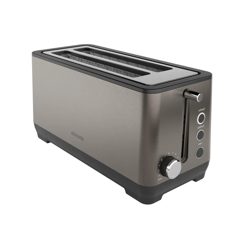 Prajitor de paine AIWA ABT-1600, 2 felii, 1600W, 7 nivele de rumenire, Decongelare si Reincalzire