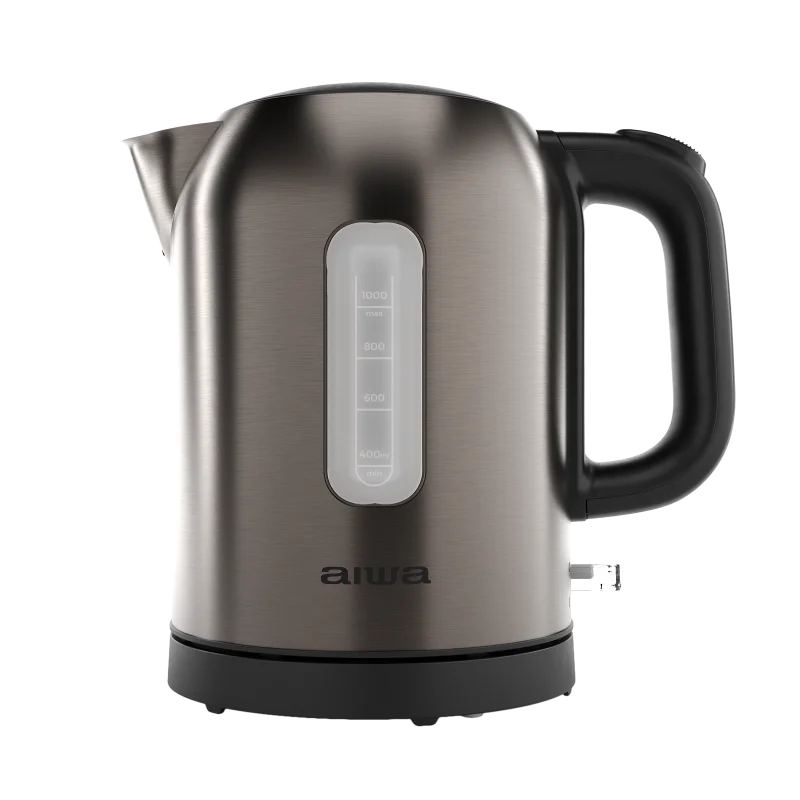 Fierbator AIWA AKT-1000, 1L, 2200W, protectie supraincalzire, inox, Maro