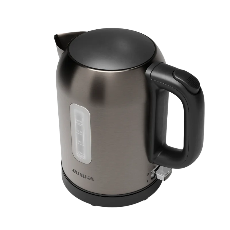 Fierbator AIWA AKT-1000, 1L, 2200W, protectie supraincalzire, inox, Maro