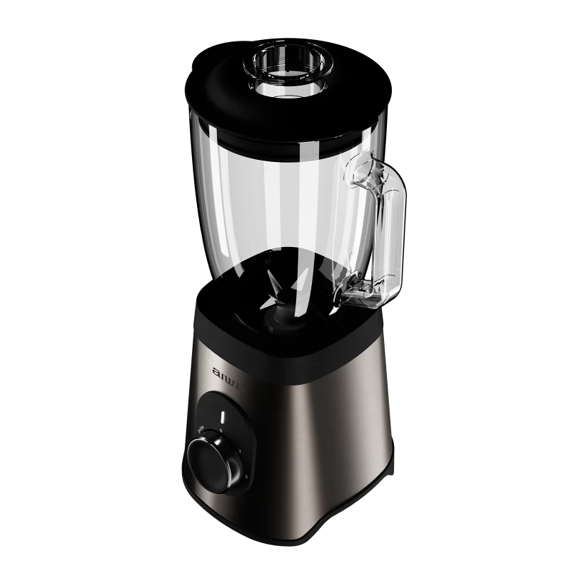 Blender de masa Aiwa ATB-1500, 1500W, 1.5l, 2 viteze + Pulse, 6 lame inox Satoku®, Zdrobire gheata