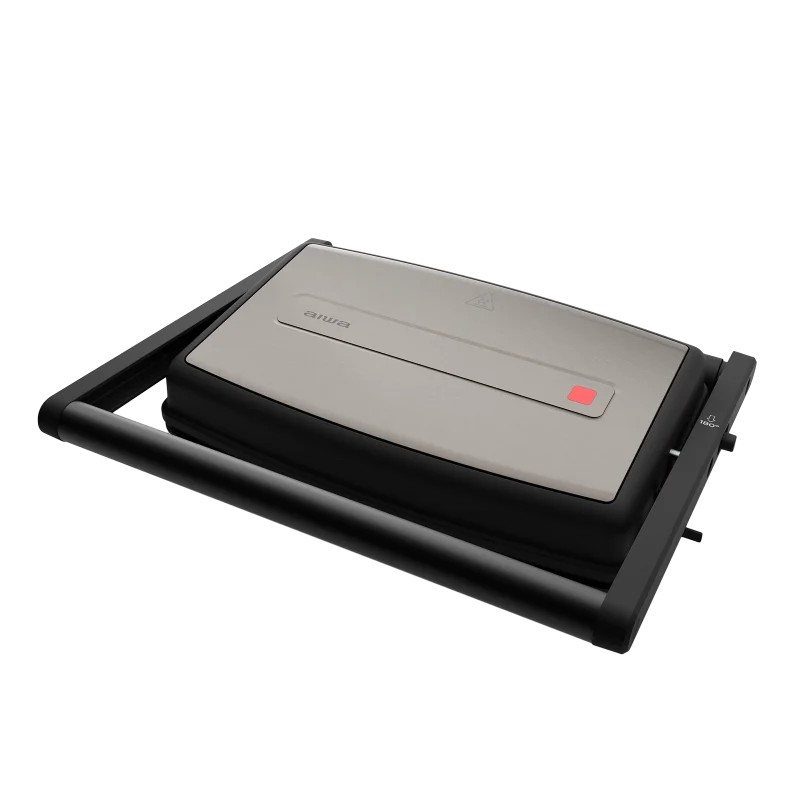 Gratar electric AIWA ASM-1500G, 1500W, deschidere 180°, maner termorezistent, Maro