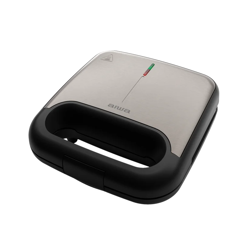 Sandwich maker 3 in 1 AIWA ASM-750, 750W, placi detasabile antiaderente, sandwich, grill, waffle, Maro