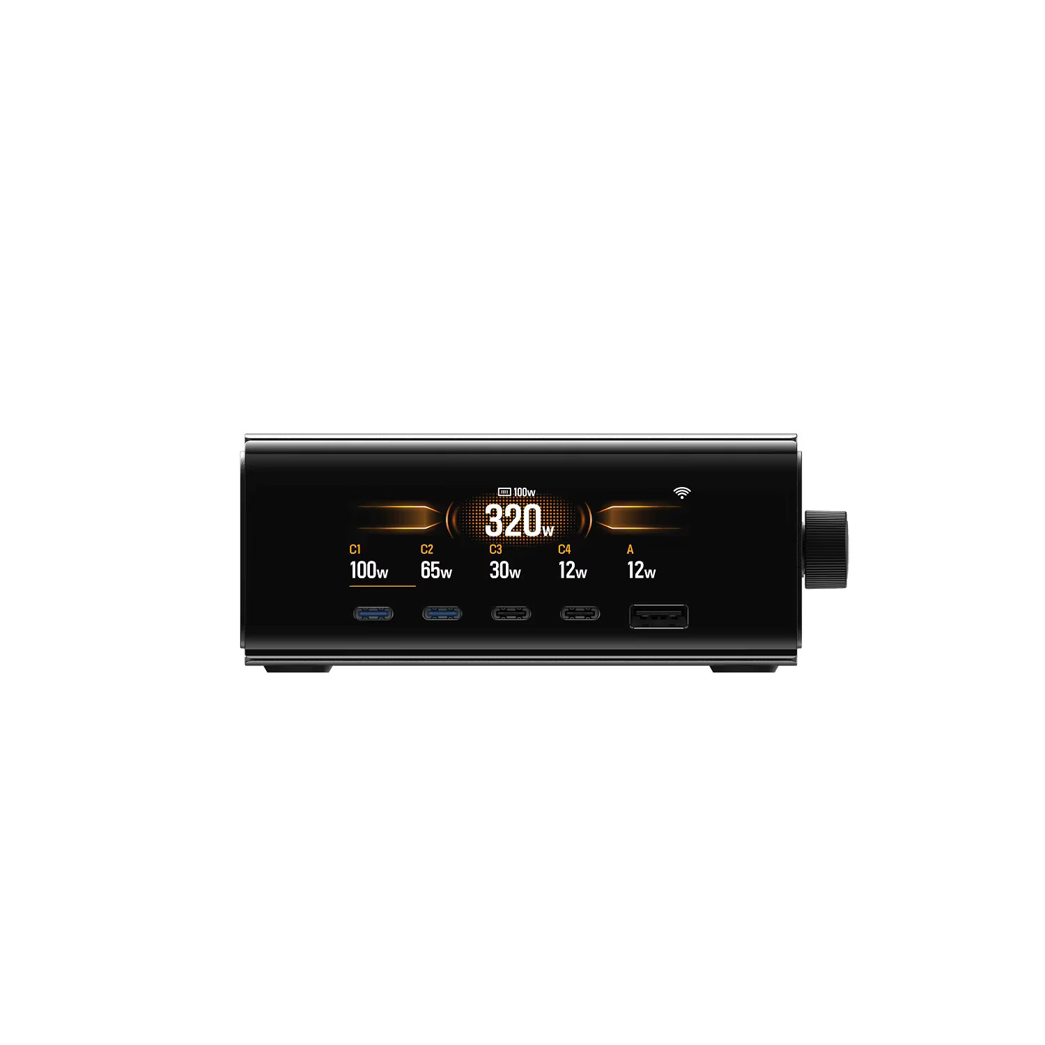 Incarcator si statie de incarcare EcoFlow RAPID Pro 320W, 5 porturi GaN, Negru