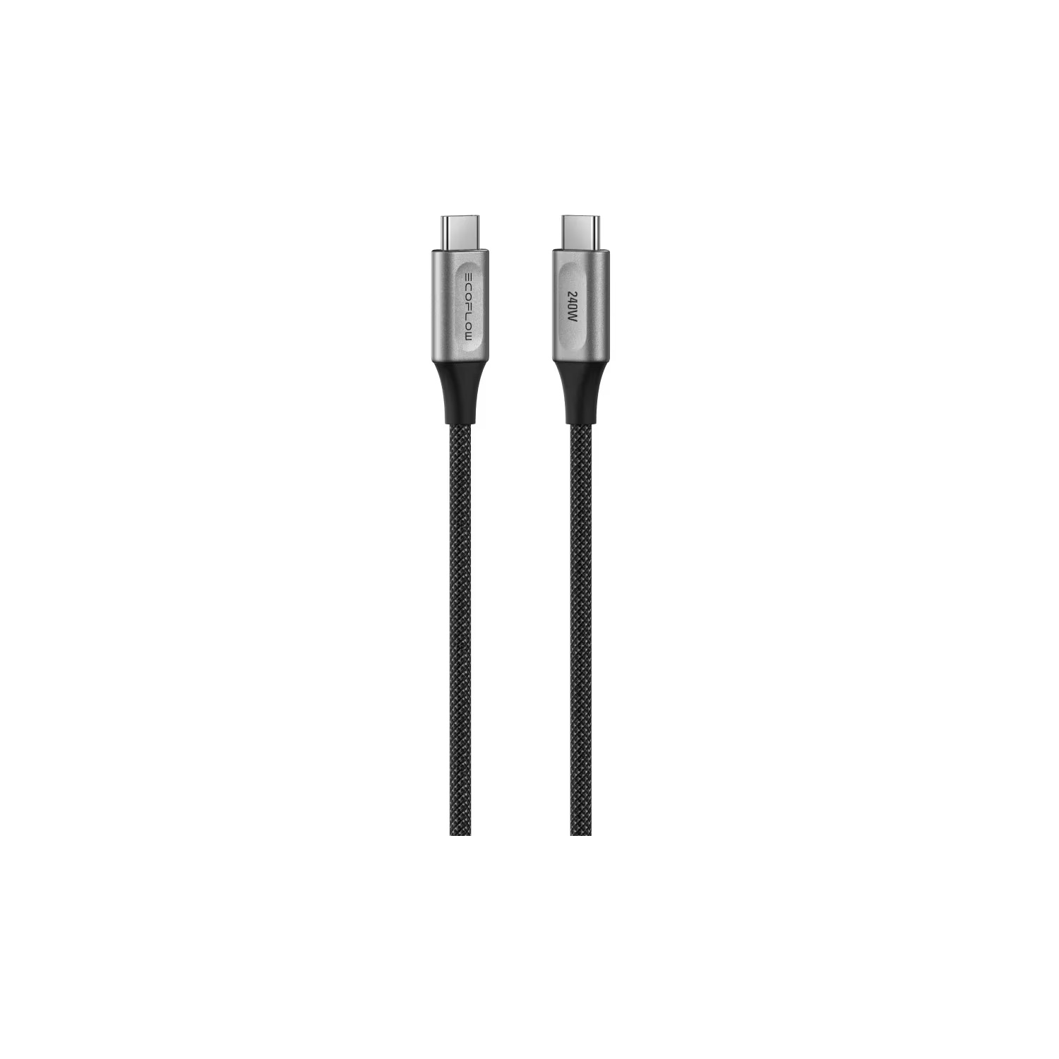 Cablu EcoFlow RAPID PRO USB-C, 240W, Nylon, 1.8 m, Negru/Gri