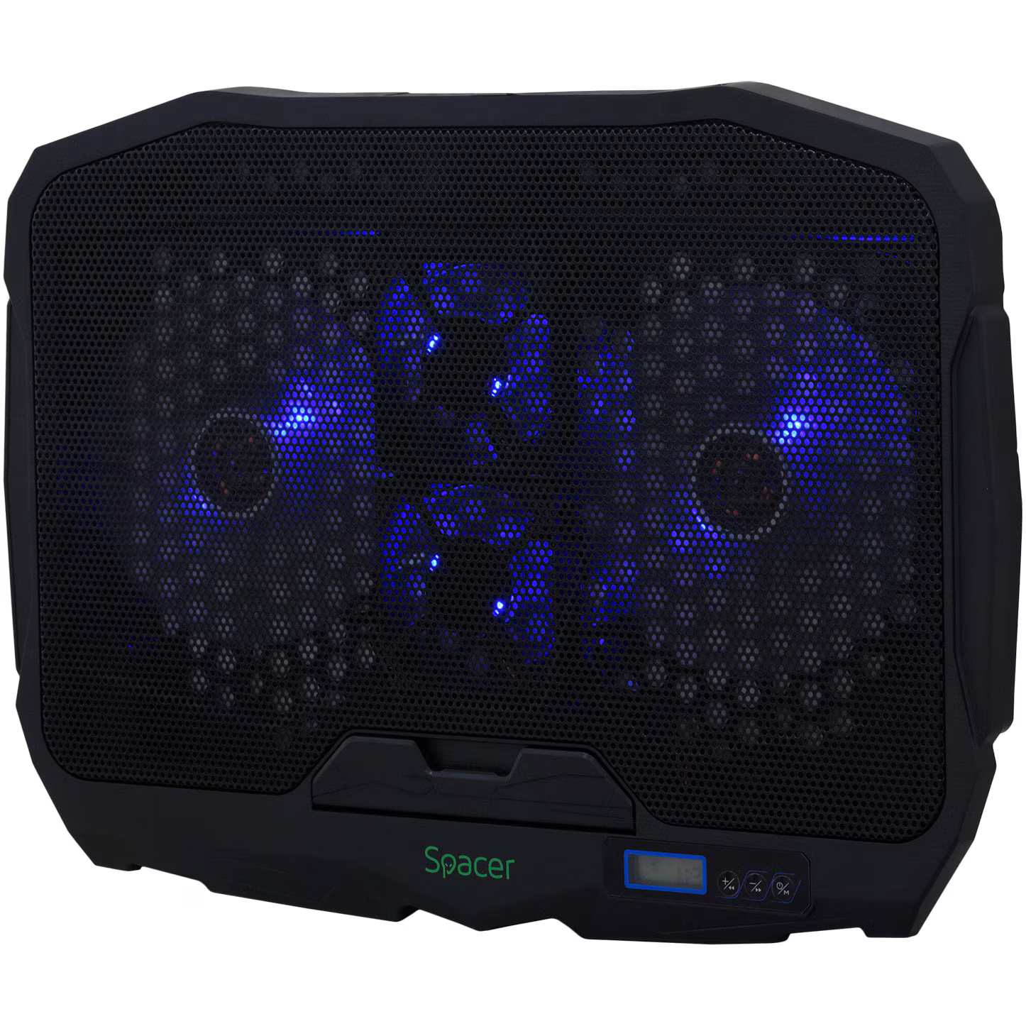 Cooler Spacer notebook Gaming 17″, 4 ventilatoare, USB, negru