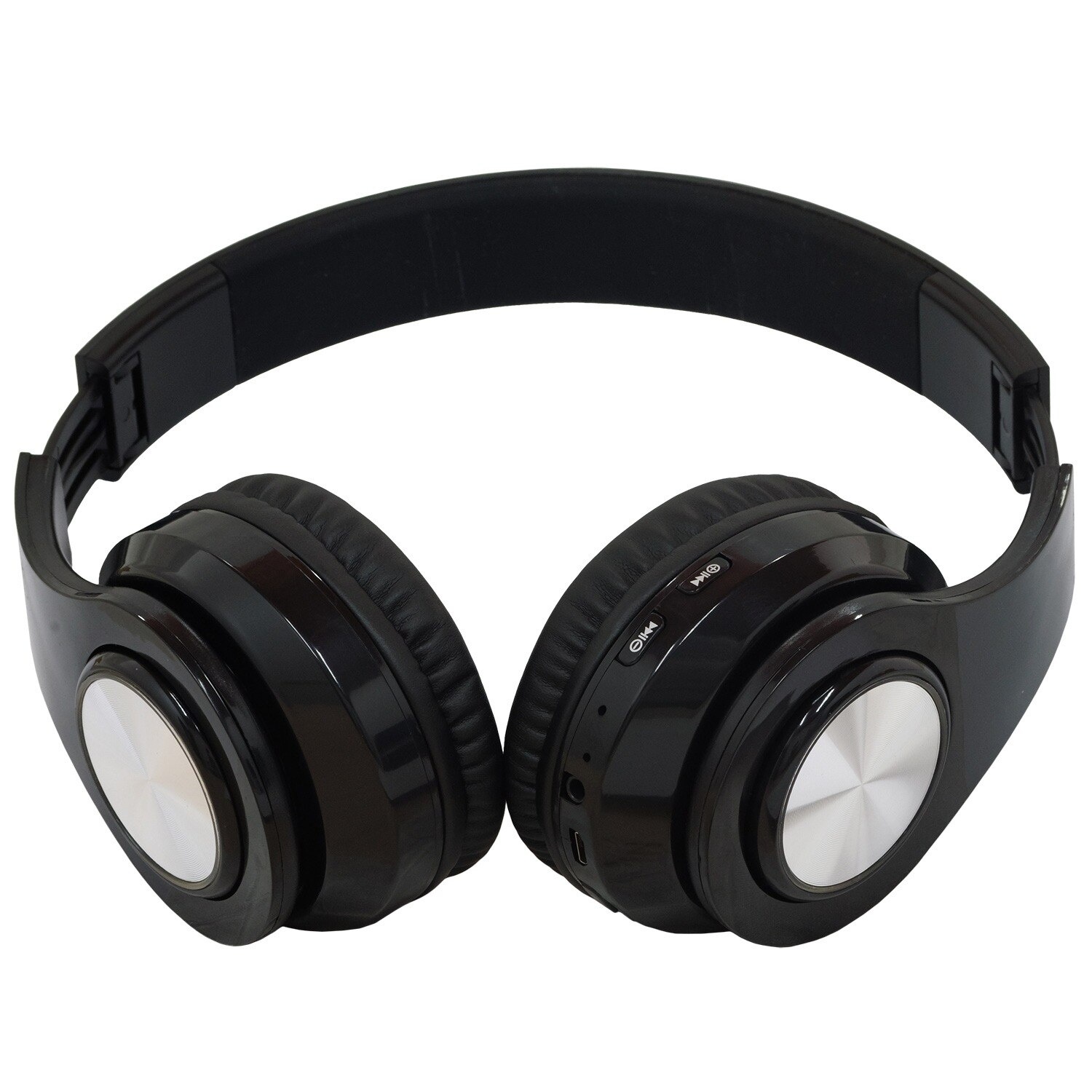 Casti Spacer wireless SPBH-CRYSTAL-RGB, utilizare multimedia, microfon pe casca, conectare prin Bluetooth 5.0, iluminare RGB, pliabile, banda ajustabila, Negru