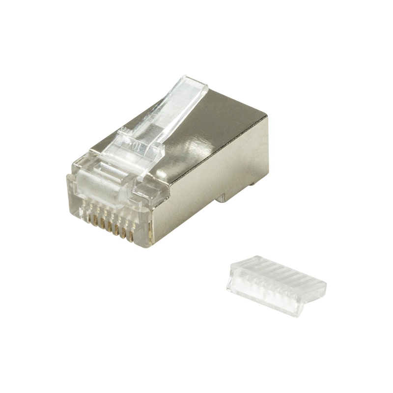 Set mufe RJ-45 Logilink pentru cablu FTP, SFTP, Cat5e, RJ-45 tata, ecranat, plastic cu metal, cu insertie, 100 bucati