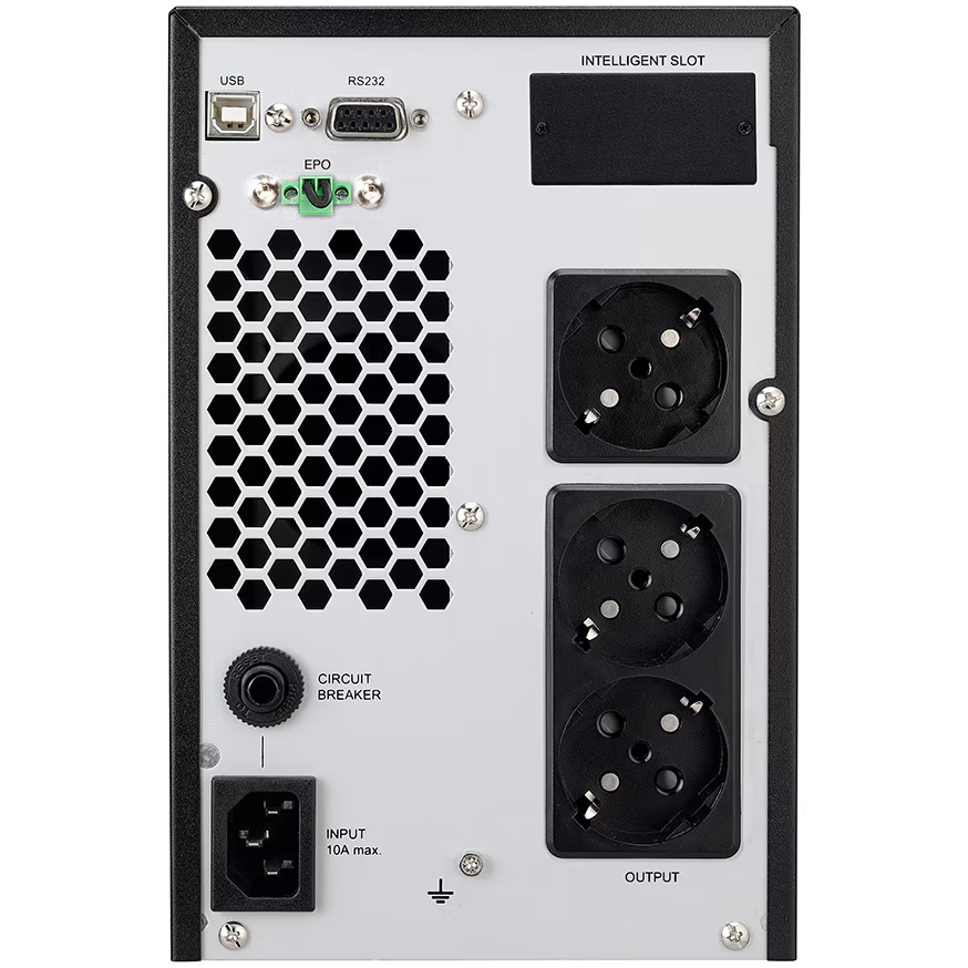 UPS Spacer Online SPUP-1000D-OLT01, 1000VA/900W, AVR, Sinusoida Pura, LCD, 3 prize Schuko