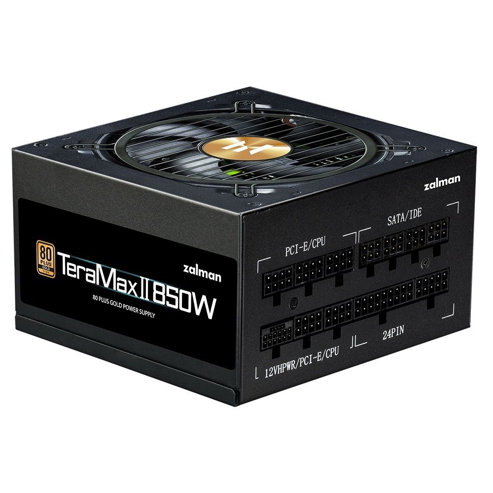 Sursa PC Zalman TeraMax II, 850W, 80+ Gold, Modulara, 12cm, Auriu/Negru