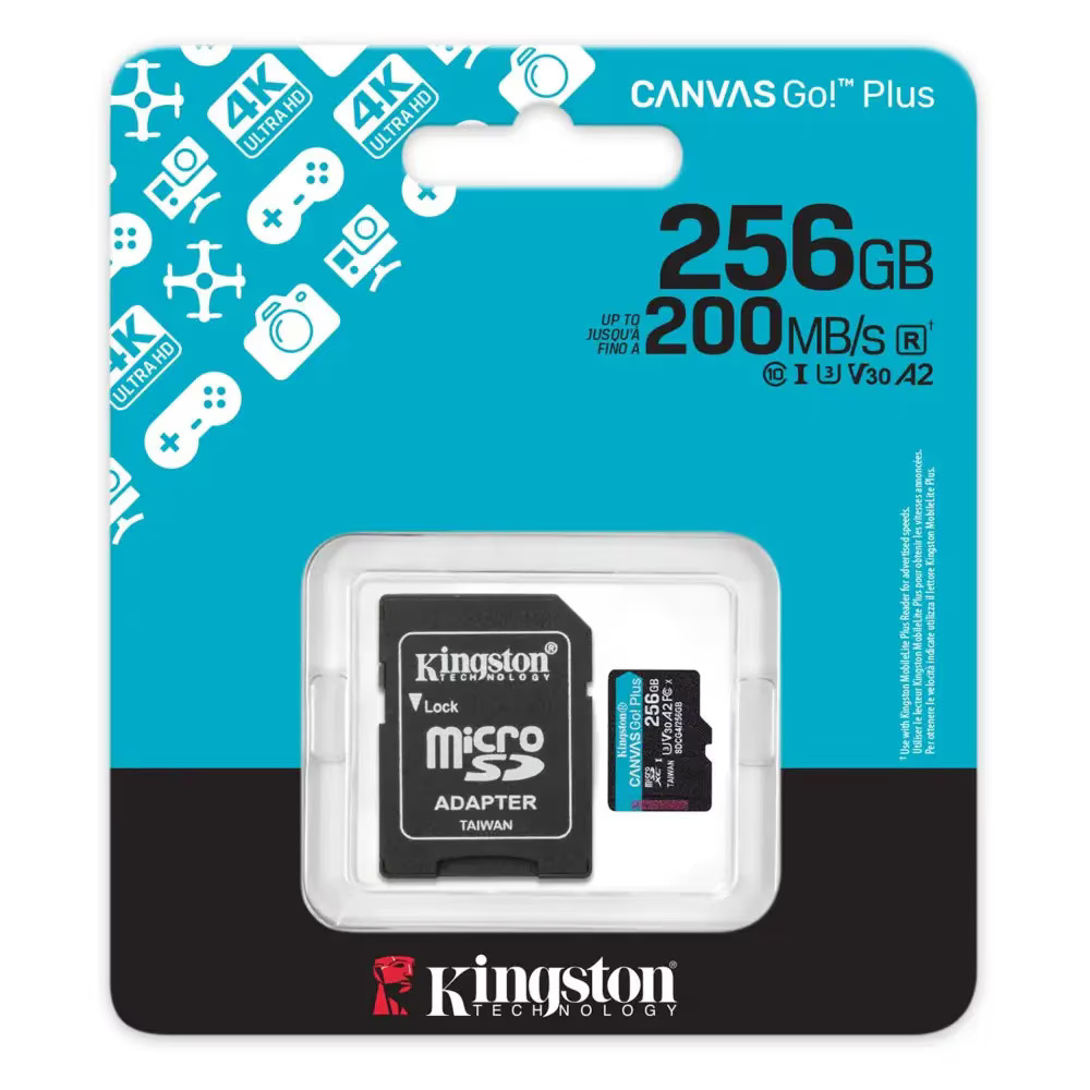 Card de memorie KINGSTON SDCG4/256GB, microSDXC + Adaptor SD