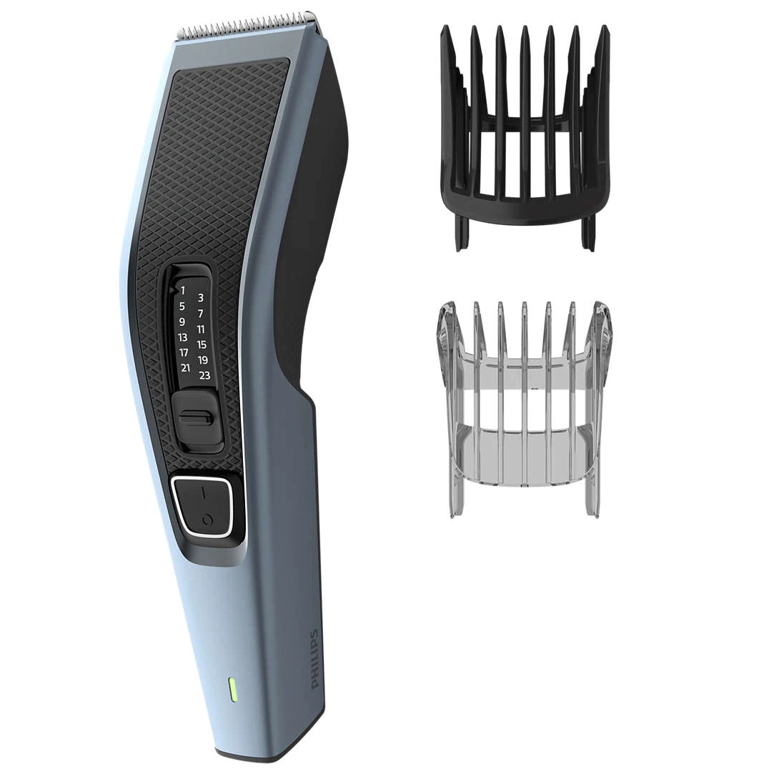 Aparat de tuns PHILIPS HC3530/15, pieptene ajustabil, 0.5-23mm, 13 trepte, 75 min, Negru/Gri