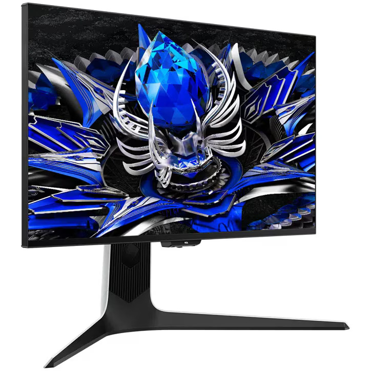 Monitor Gaming QD-Mini LED TCL 27R83U, 27", 4K UHD (3840x2160), 160Hz, 1ms GTG, AMD FreeSync™ Premium, NVIDIA G-Sync™ Compatible, HDR1400, Ambient light, Pantone Validated, Boxe 3W x2, KVM, USB Type-C 90W, Hub USB, 2x HDMI, Display Port, Pivot, alb/negru