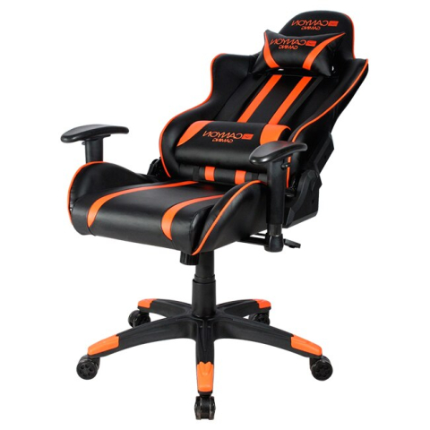 Scaun gaming, Canyon, Negru/Portocaliu