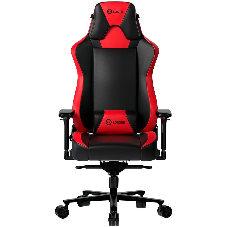 Scaun gaming LORGAR Base 311, negru/rosu, 54cm, suport pentru spate, suport pentru cap