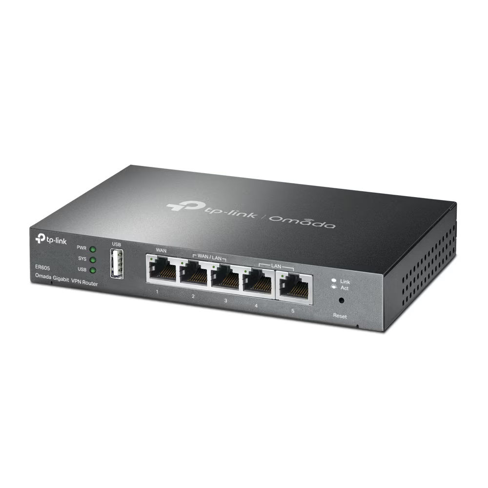 Router VPN cu fir, TP-LINK, ER605, 1xWAN(1000Mbps) + 4xLAN(1000Mbps)