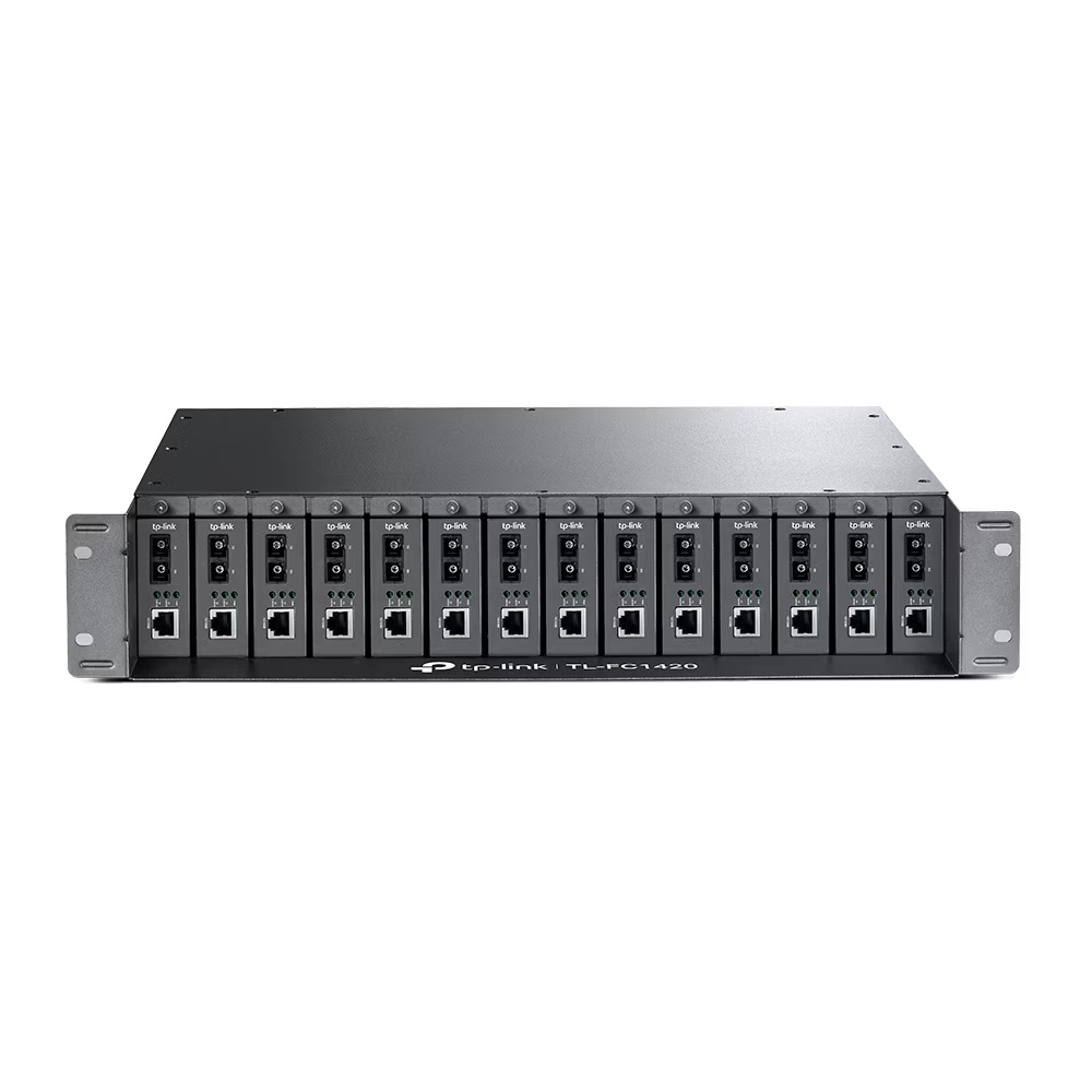 Suport rackabil pentru convertoare media TP-Link TL-FC1420, 14 sloturi - TP-Link FC1420