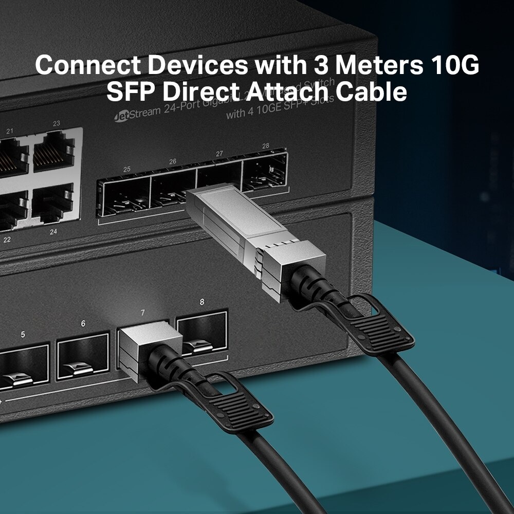 Cablu TP-Link TL-SM5220-3M Direct Attach, 10G SFP+ la ambele capete, 3 metri