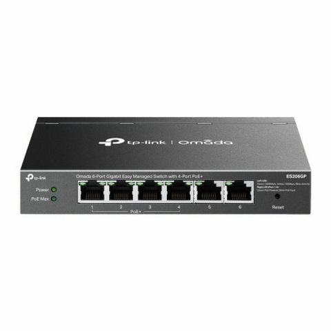Router TP-Link ES206GP, 6 porturi RJ-45, Ethernet LAN, negru