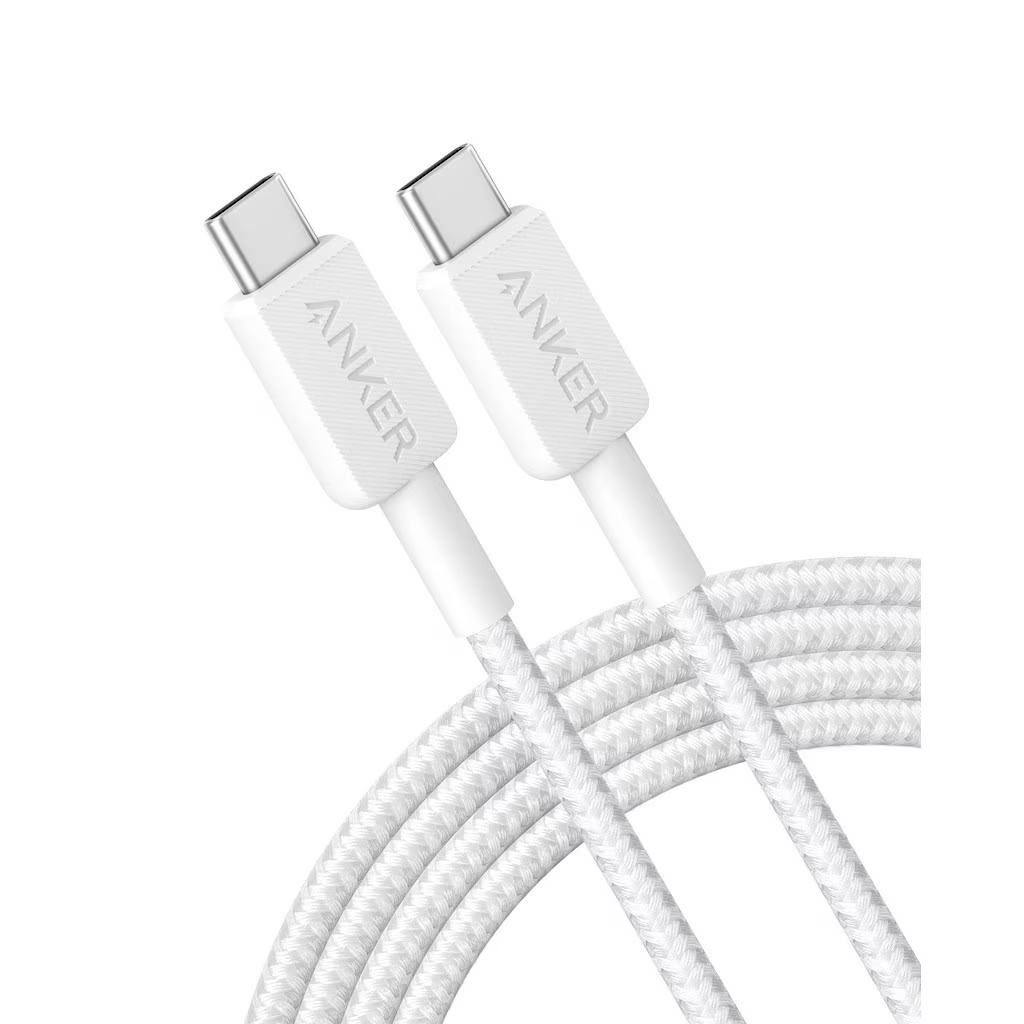 Cablu alimentare si date Anker, USB Type-C (T) la USB Type-C (T), 1.8m, Alb, "A81F6G21"