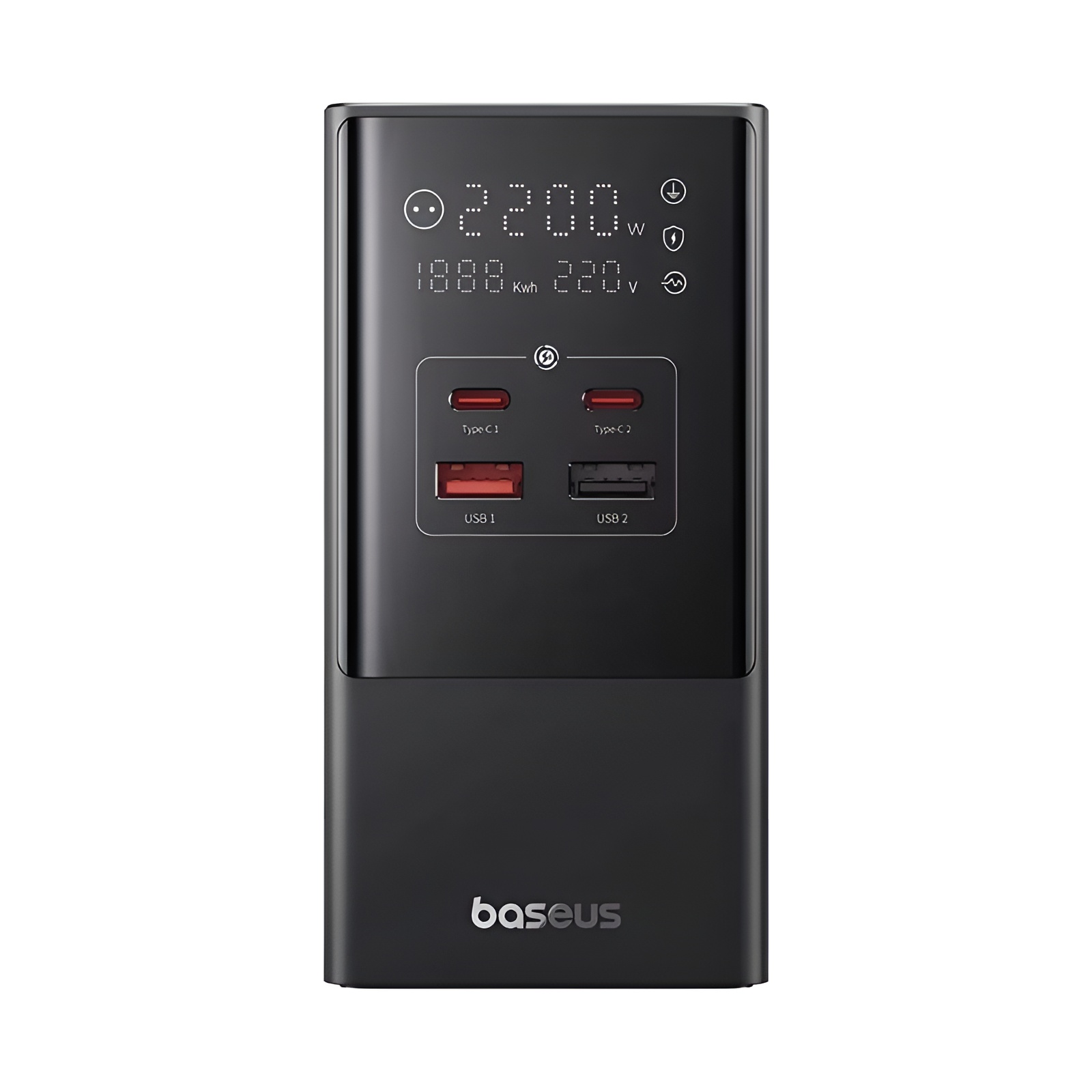 Incarcator de retea Baseus PowerCombo, cu prelungitor, 35W, 3x AC, 2x USB-C, 2x USB-A, 1.5m, Negru