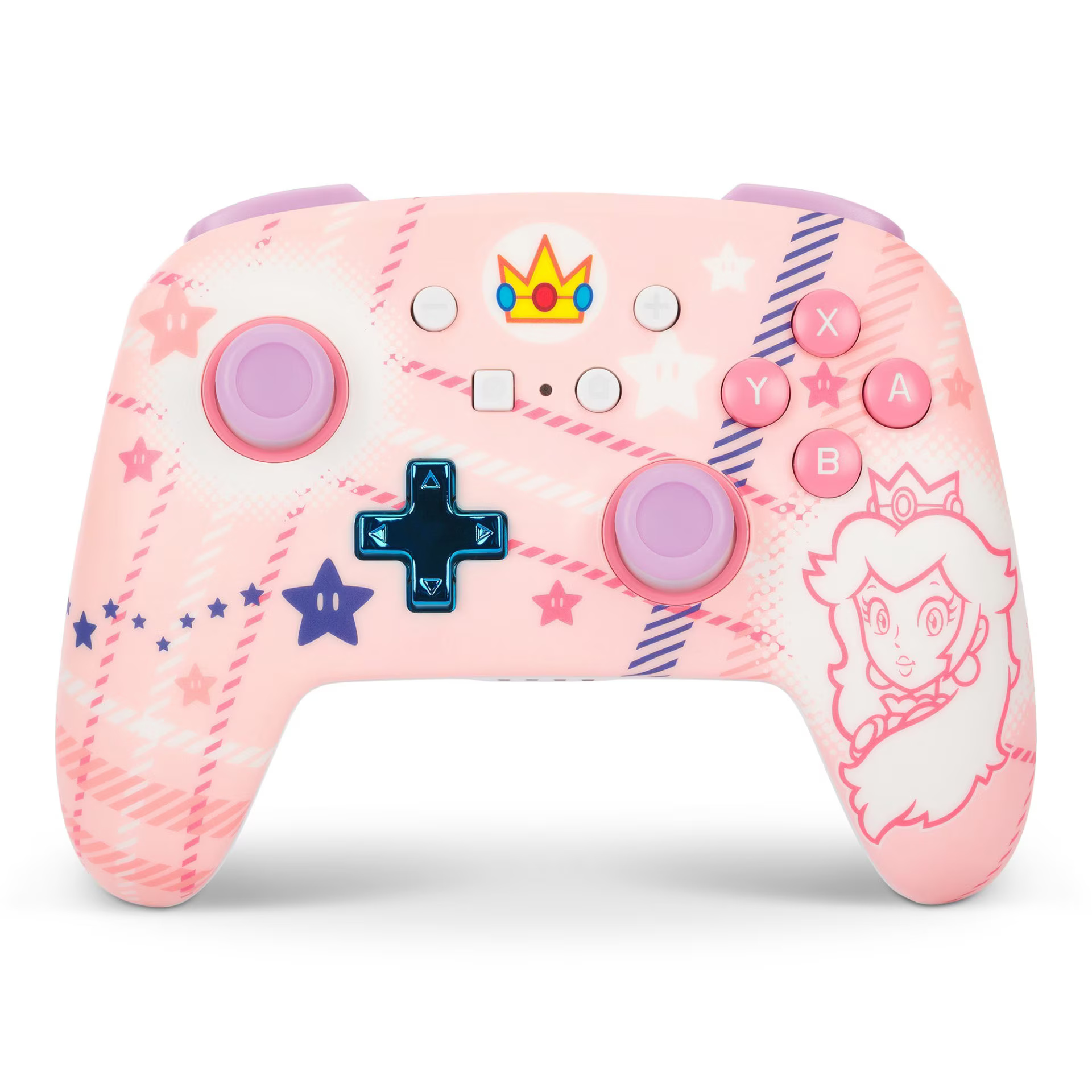 Controller fara fir, PowerA Enhanced Wireless, Princess Peach Plaid