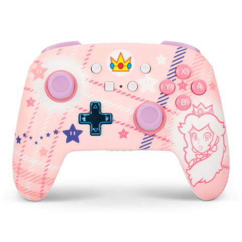 Controller fara fir, PowerA Enhanced Wireless, Princess Peach Plaid