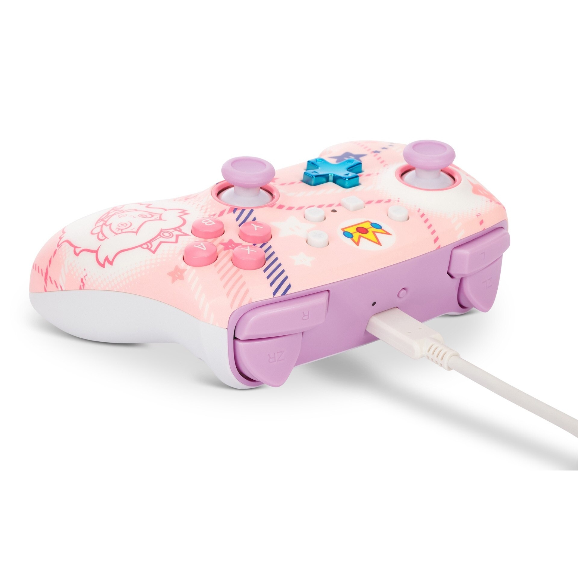 Controller fara fir, PowerA Enhanced Wireless, Princess Peach Plaid