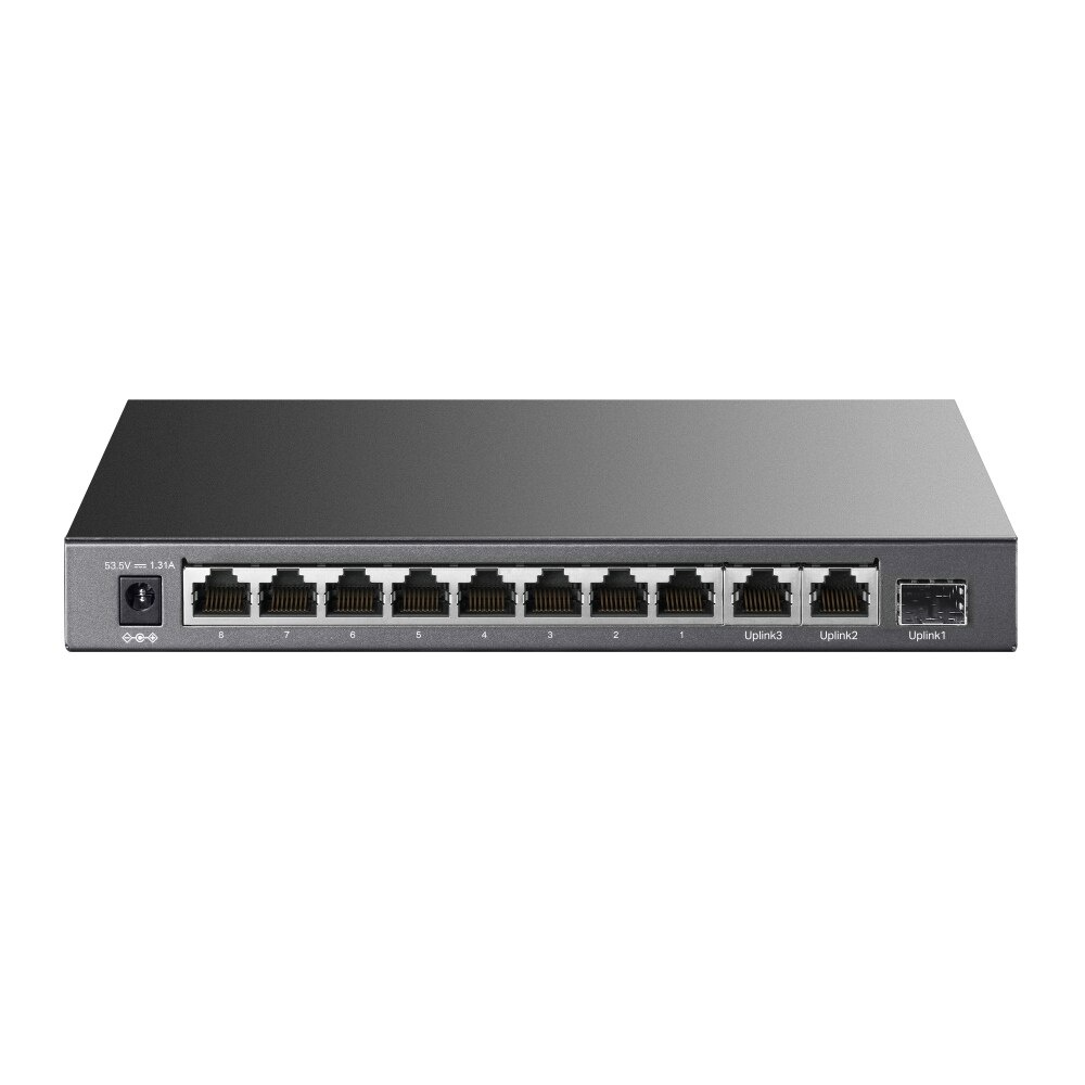 Switch TP-LINK TL-SL1311P, 8x100Mbps(8xPOE+) + 2x1000Mbps + 1xGigabit SFP, negru