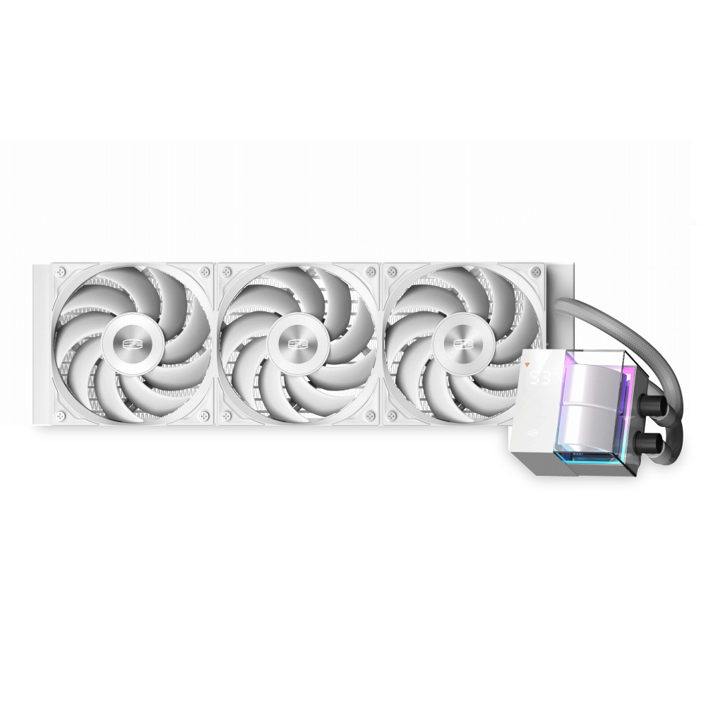 Cooler PCCooler DS360, skt. Intel si AMD, racire cu lichid, 3 x 120mm, 500 – 2200 RPM, alb