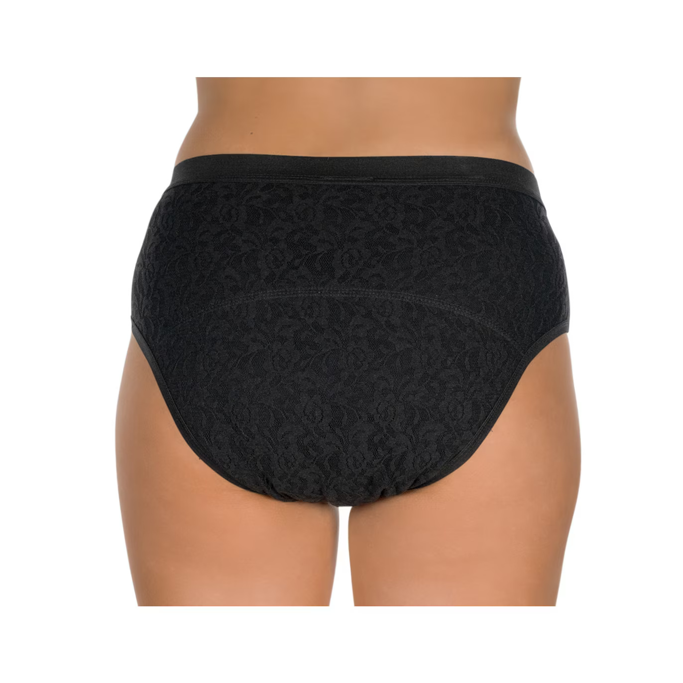 Chiloti dama menstruali/incontinenta nivel 2/5, Suprima, Bumbac, Negru, Marime L