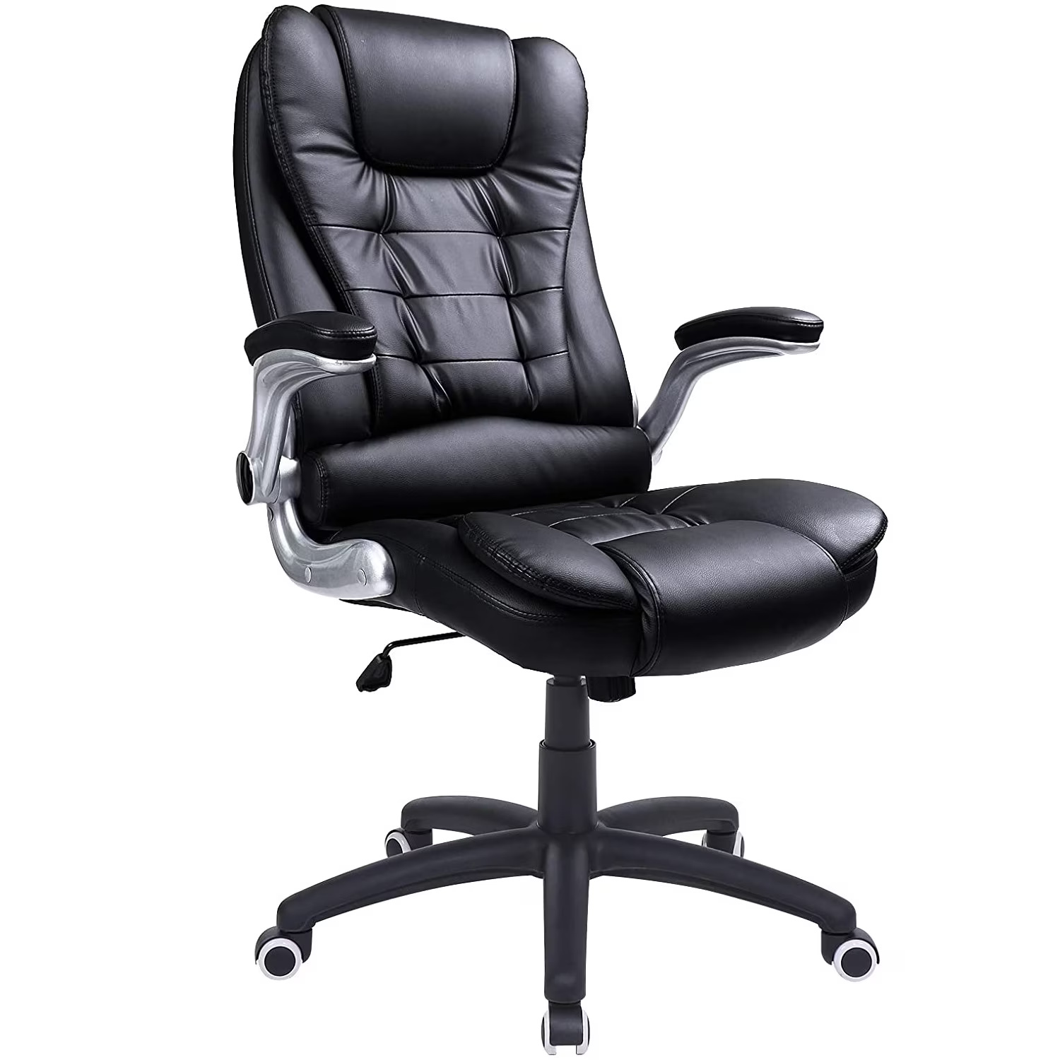 Scaun birou directorial/Scaun Gaming, Piele sintetica, Negru