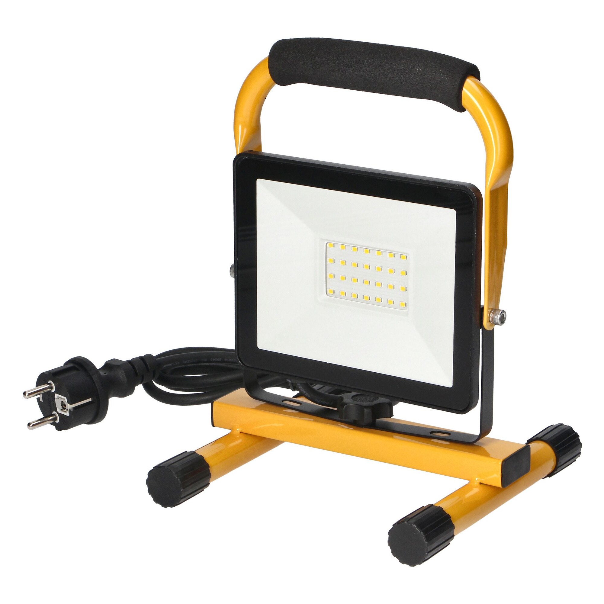 Proiector LED Virone Cavo FLP-4, 230V, 30W, 2400 lm, 4000K, IP65, IK06, portabil, din aluminiu, baza rotativa, reglare orizontala si verticala, Design modern, ideal pentru iluminarea lucrarilor in aer liber, gradina, camping sau garaj