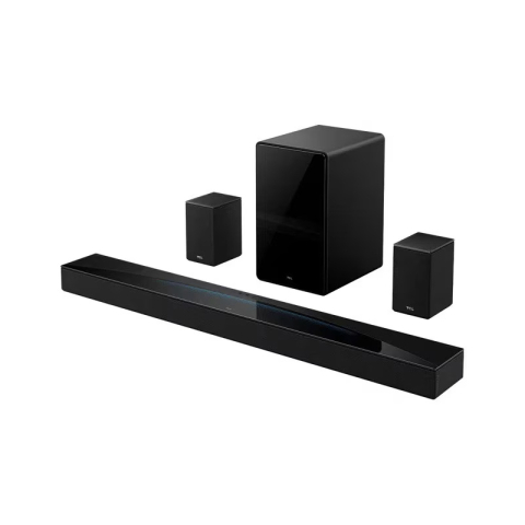 Soundbar TCL Q85H Pro, 7.1.4, 860W, Bluetooth 5.1, Dolby Atmos & DTS-Virtual:X, e-ARC (4K@120Hz), Subwoofer Wireless, Negru
