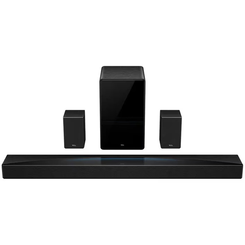 Soundbar TCL Q85H Pro, 7.1.4, 860W, Bluetooth 5.1, Dolby Atmos &amp; DTS-Virtual:X, e-ARC (4K@120Hz), Subwoofer Wireless, Negru