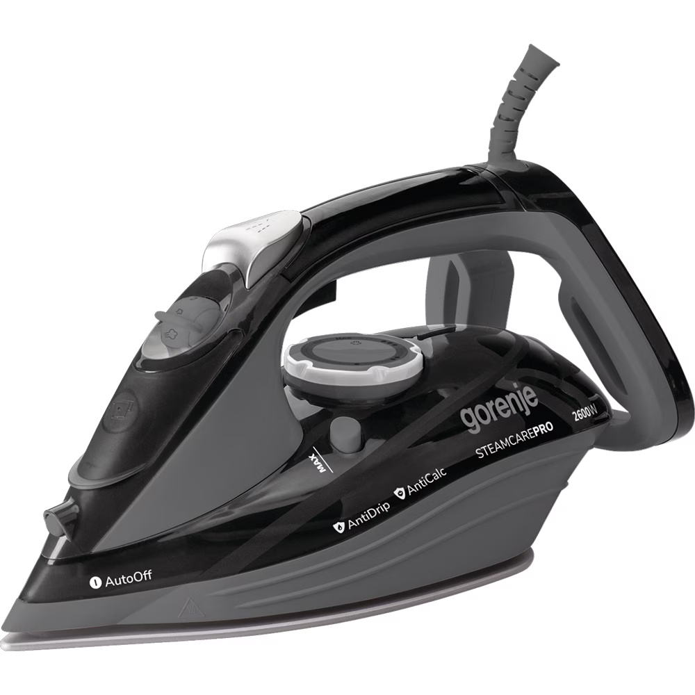 Fier de Calcat GORENJE SIH2600BKG, 2600W, 95g/min, 350ml, Talpa Ceramica, Negru