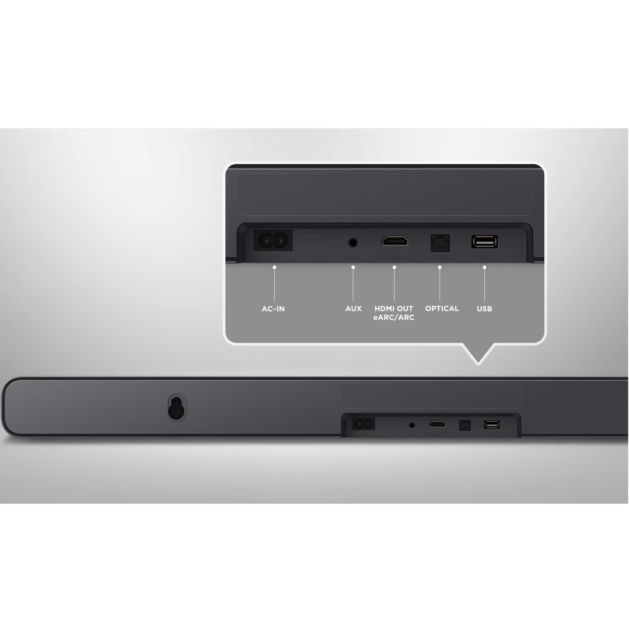 Soundbar TCL S45H, 2.0, 100W, Bluetooth 5.2, Dolby Atmos &amp; DTS-Virtual:X, HDMI eARC, Negru