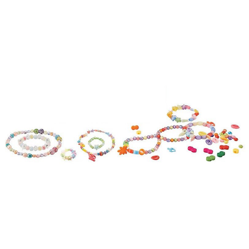 Set creativ bratari si colier cu margele si litere, Diy beads, multicolor, 5 ani