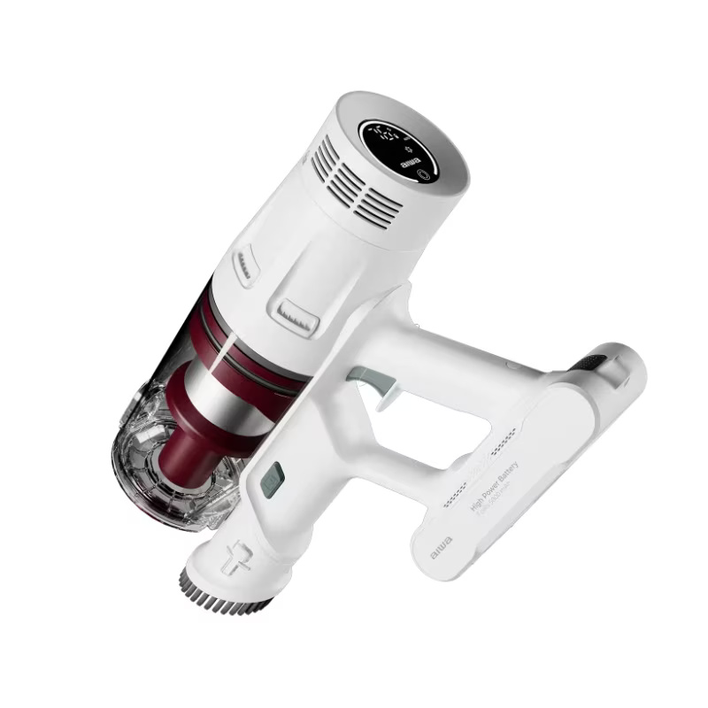 Aspirator vertical Aiwa ZENKAISUI EVO 4 AVC-610, 500W, 32kPa, Autonomie de Pana la 70 de Minute, Incarcare Ultra-Rapida, 3 trepte de viteza, 0.6L, Display Digital, Filtrare HEPA, Usor de Manevrat, 2 Accesorii Incluse, Alb