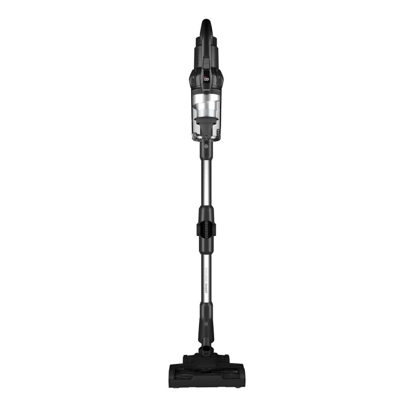 Aspirator vertical Aiwa ZENKAISUI EVO 6 AVC-640, 550W, 32Kpa, 200AW, 28, 8V~ 3000mAh, Autonomie de Pana la 68 de Minute, 4 trepte de viteza, 0.4L, Display Digital, Filtrare HEPA, Usor de Manevrat, 5 Accesorii Incluse, Negru