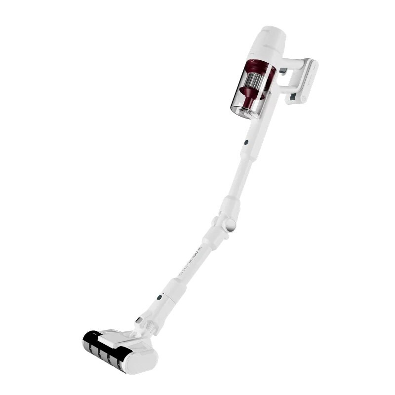 Aspirator vertical Aiwa ZENKAISUI EVO 5 AVC-630, 500W, 32Kpa, 130AW, 25, 2V~ 2500mAh, Autonomie de Pana la 55 de Minute, 3 trepte de viteza, 0.4L, Display Digital, Filtrare HEPA, Usor de Manevrat, 6 Accesorii Incluse, Alb