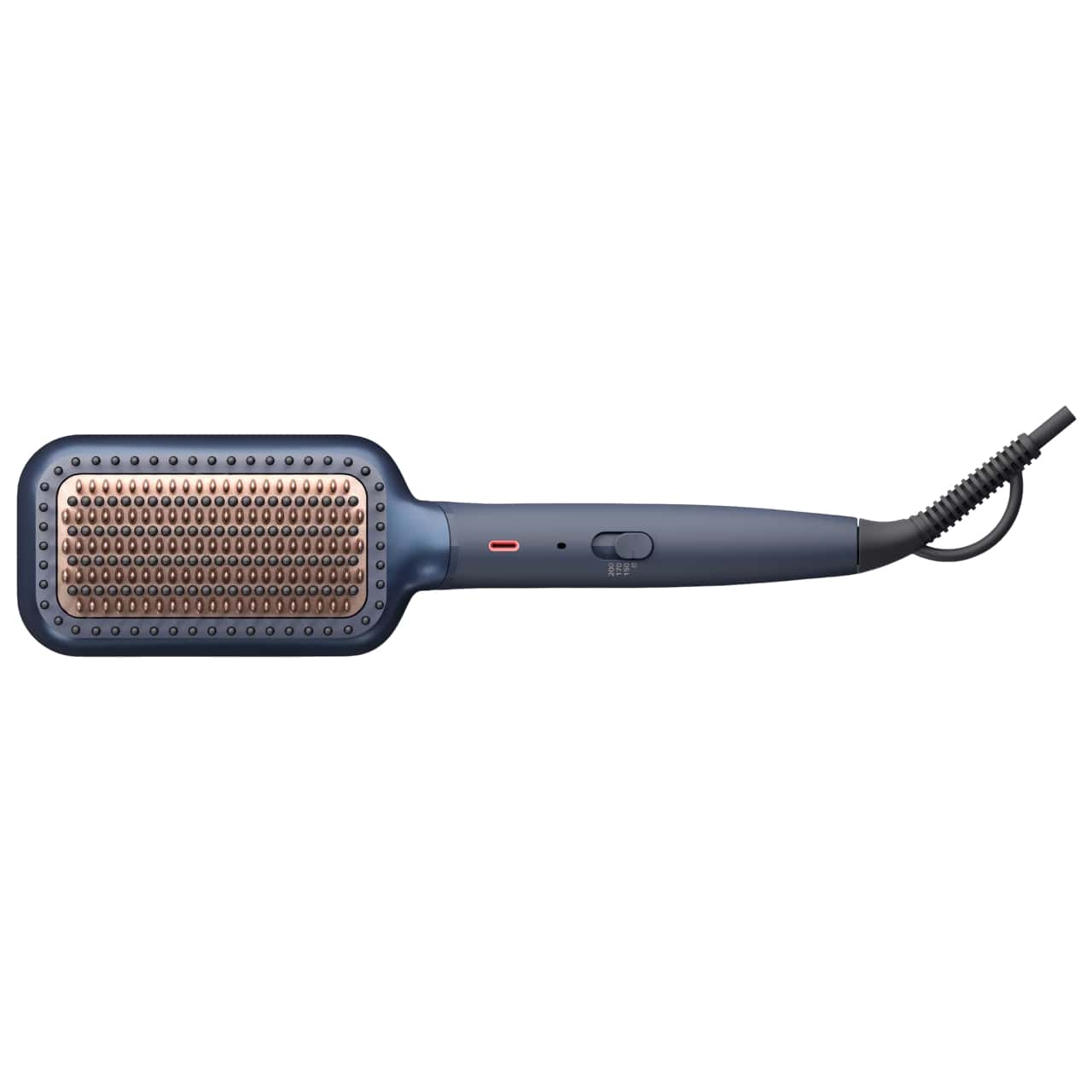 Perie incalzita pentru indreptare Philips BHH885/00, ingrijire cu ioni, tehnologie ThermoProtect, 3 setari temperatura, infuzie cu ulei de argan