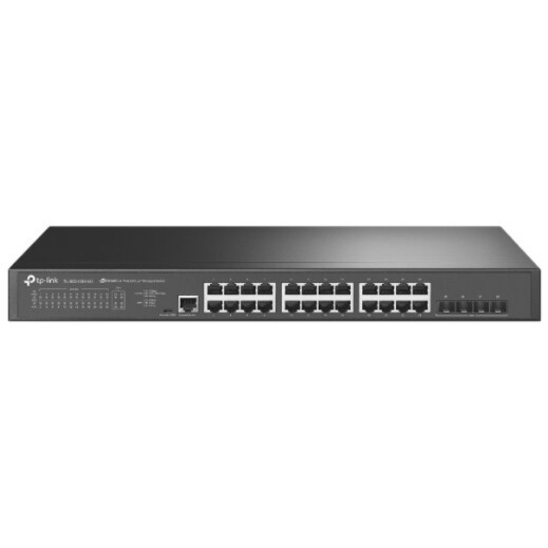 Switch gestionat, JetStream 24 porturi, 2,5GBASE-T L2+ cu 4 comutatoare, 10G, Negru