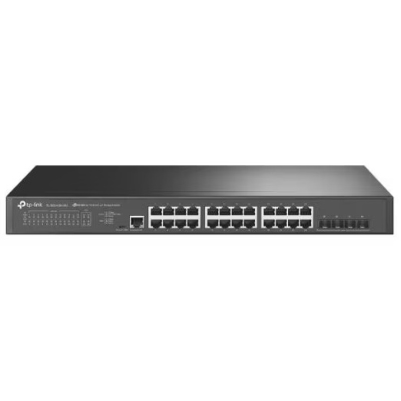 Switch gestionat, JetStream 24 porturi, 2,5GBASE-T L2+ cu 4 comutatoare, 10G, Negru