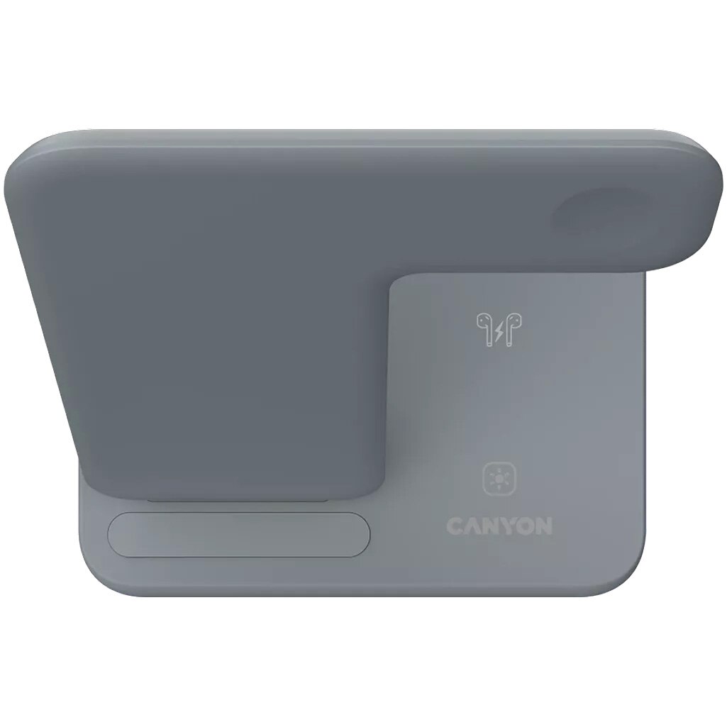 Incarcator Wireless Canyon WS-303 3in1 15W, Gri
